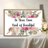 Personalised Motivational Quote Pink Floral