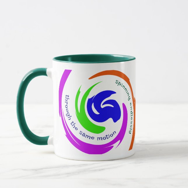 Personalised Motivational Vibrant Abstract Art Mug (Left)