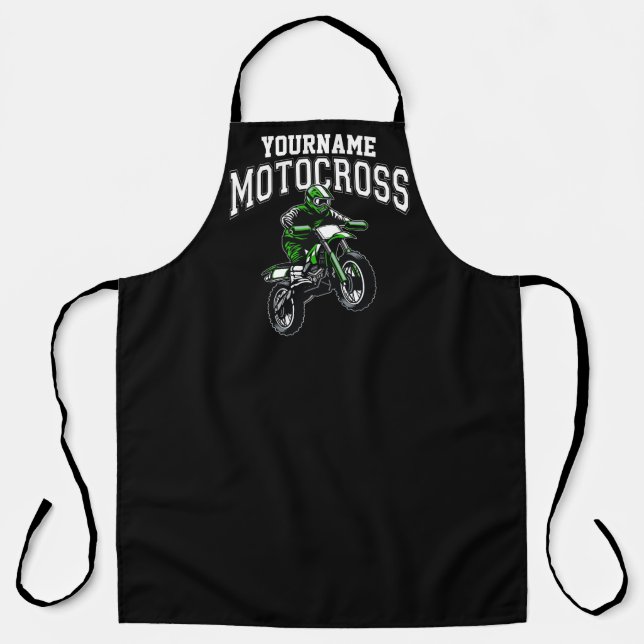 Personalised Motocross Dirt Bike Rider Racing  Apron (Front)