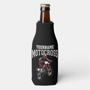 Personalised Motocross Dirt Bike Rider Racing  Bottle Cooler