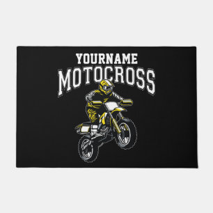 Personalised Motocross Dirt Bike Rider Racing Doormat