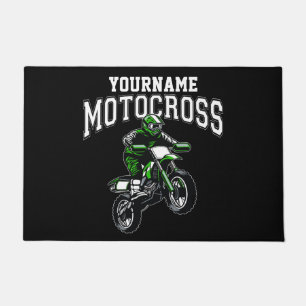 Personalised Motocross Dirt Bike Rider Racing  Doormat