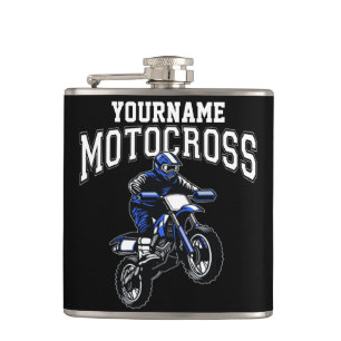Personalised Motocross Dirt Bike Rider Racing Hip Flask