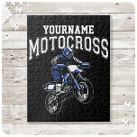 Personalised Motocross Dirt Bike Rider Racing   Jigsaw Puzzle<br><div class="desc">Custom NAME Dirt Bike Rider Motocross Racing Moto Racer Motorcycle Gifts - Choose Colour and Customise with your Name or Custom Text!</div>