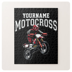 Personalised Motocross Dirt Bike Rider Racing Jigsaw Puzzle