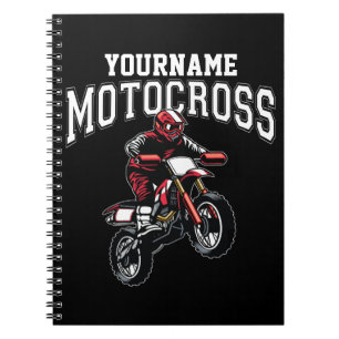 Personalised Motocross Dirt Bike Rider Racing  Notebook