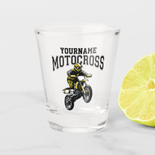 Personalised Motocross Dirt Bike Rider Racing  Shot Glass