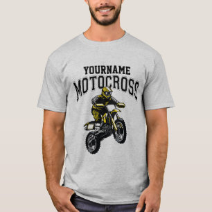 Personalised Motocross Dirt Bike Rider Racing T-Shirt