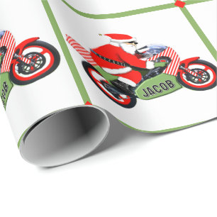 Personalised Motocross Gift Wrapping Paper