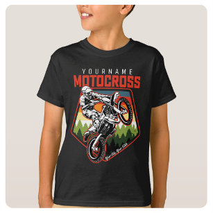 Personalised Motocross Racing Dirt Bike Trail Ride T-Shirt