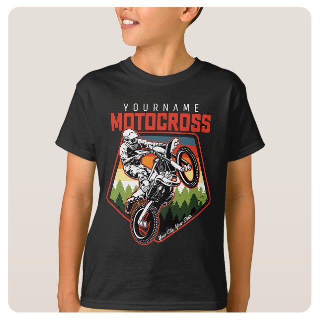 Personalised Motocross Racing Dirt Bike Trail Ride T-Shirt (Creator Uploaded)