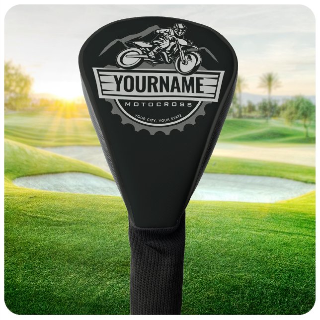 Personalised Motocross Rider Dirt Bike Hill Racing Golf Head Cover (Creator Uploaded)