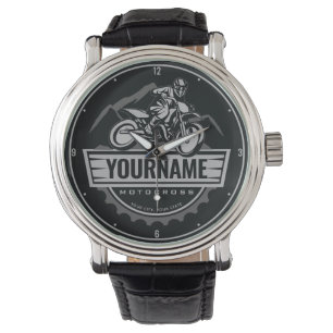 Personalised Motocross Rider Dirt Bike Hill Racing Watch
