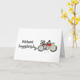 Personalised Motorbike Birthday Card
