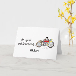 Personalised Motorbike Retirement Celebration Card