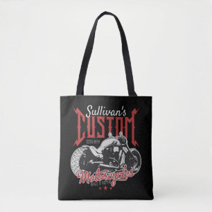 Personalised Motorcycle Big Bad Bike Biker Garage Tote Bag