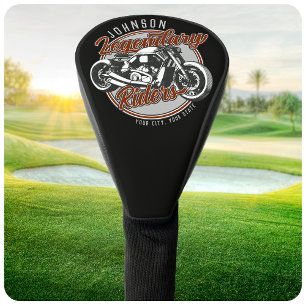 Personalised Motorcycle Legendary Rider Biker NAME Golf Head Cover