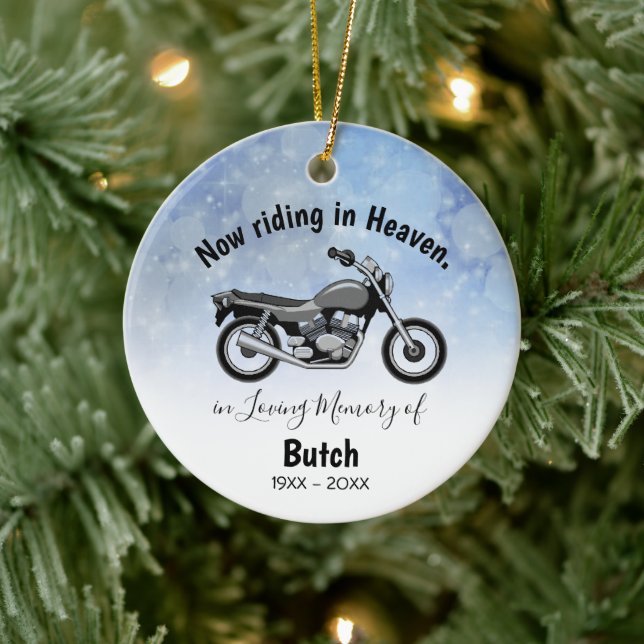 Personalised Motorcycle Memorial Ornament (Tree)