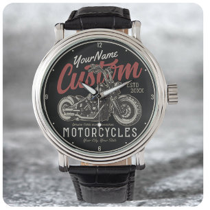Personalised Motorcycle Rebel Cruiser Biker Garage Watch