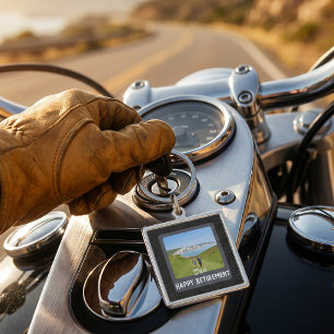 Personalised Motorcycle Retirement Gifts for Dad Key Ring