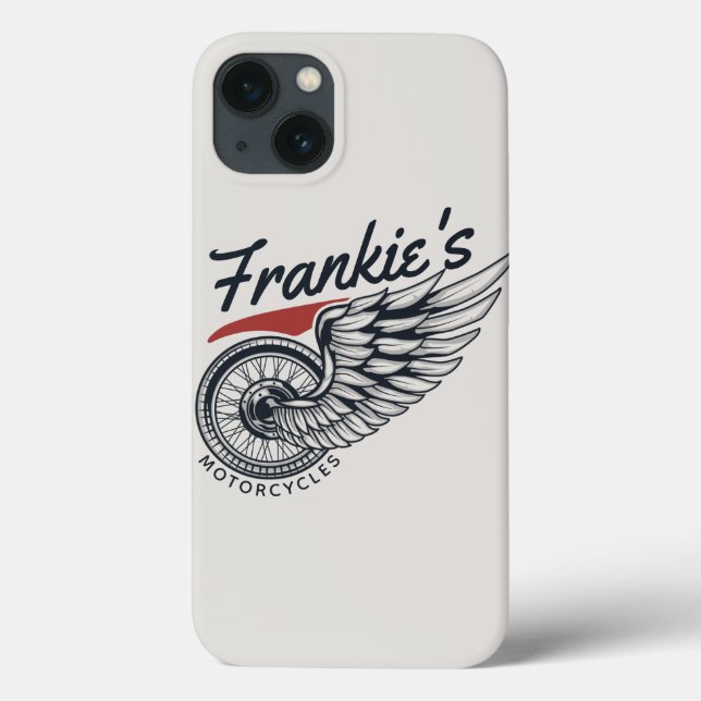 Personalised Motorcycles Flying Tire Biker Shop  Case-Mate iPhone Case (Back)