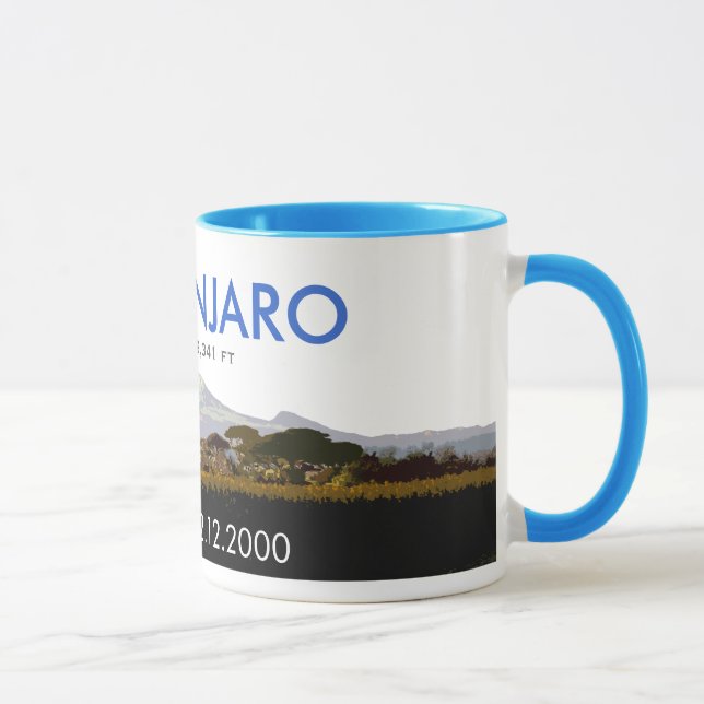 Personalised Mount Kilimanjaro Climb Commemorative Mug (Right)
