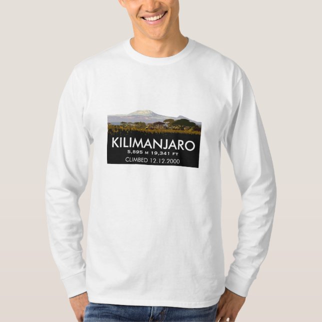 Personalised Mount Kilimanjaro Climb Commemorative T-Shirt (Front)