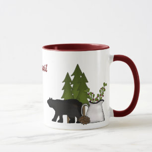 Personalised Mountain Moose and Bear Mug