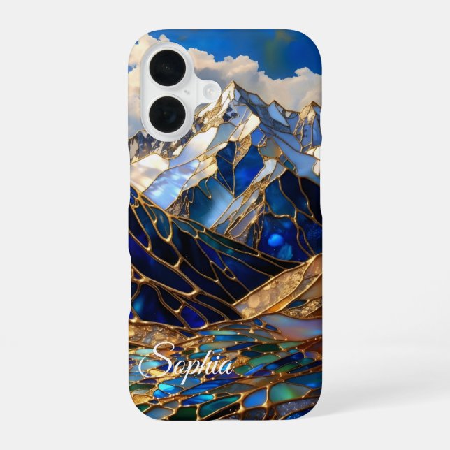 Personalised Mountain Sunset Phone Case (Back)