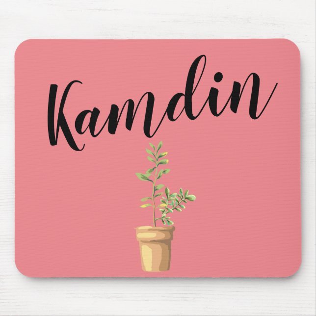 Personalised Mouse Pad Bohemian Cactus Succulents (Front)