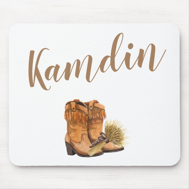Personalised Mouse Pad Summer Country Wedding Rust (Front)
