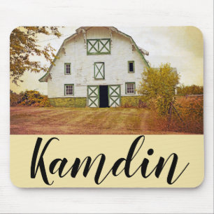 Personalised Mouse Pad Sunset Barn Country Rustic