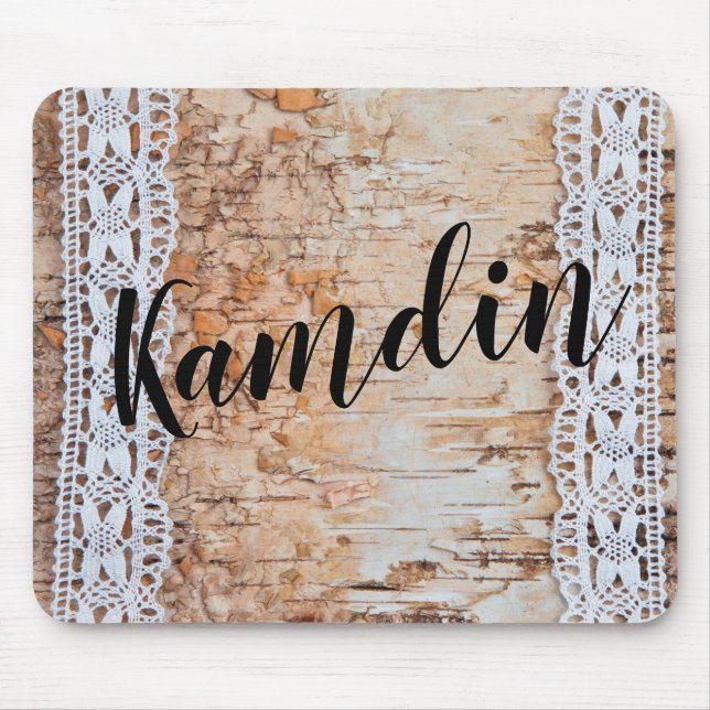 Personalised Mouse Pad XCountry Barn Wood Lace Tri (Front)