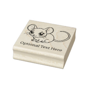 Personalised Mouse Rubber Stamp
