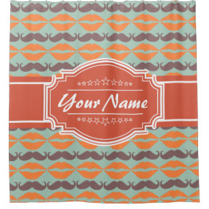 Personalised Moustache Pattern #5 Shower Curtain