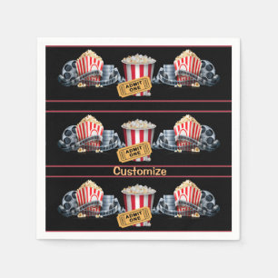 Personalised Movie Night Popcorn Napkins