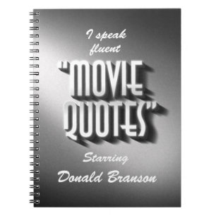 Personalised Movie Quotes Journal