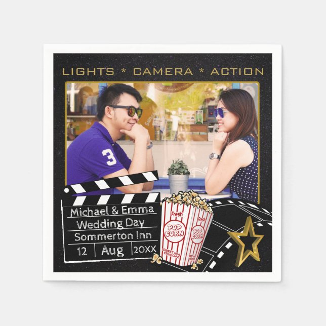 Personalised Movie Star Frame Napkin (Front)
