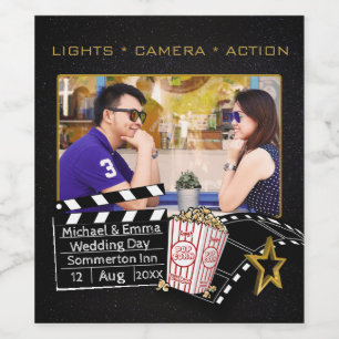 Personalised Movie Star Frame Wine Label
