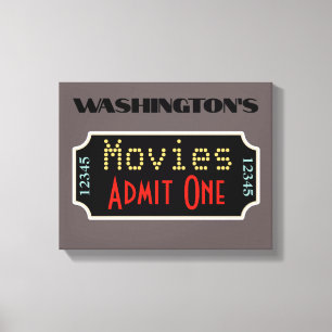 Personalised Movie Theatre Cinema Art Sign