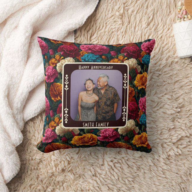Personalised Mr And Mrs Anniversary Throw Pillow (Blanket)