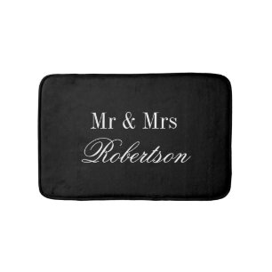 Personalised Mr and Mrs bath mat for newly weds
