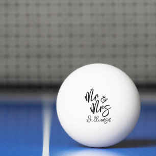 Personalised Mr. and Mrs. Ping Pong Ball