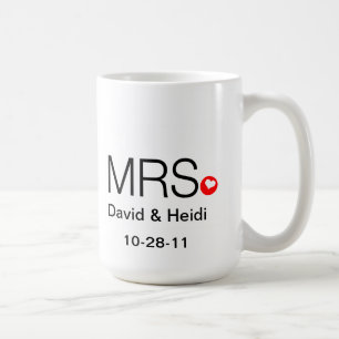 Personalised Mr and Mrs Wedding Mug