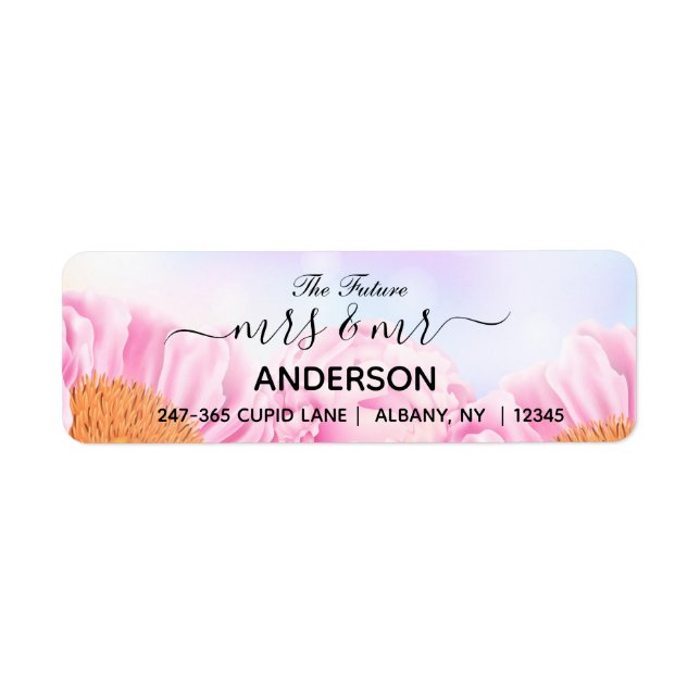 Personalised  Mr and Mrs Wedding Return Address (Front)