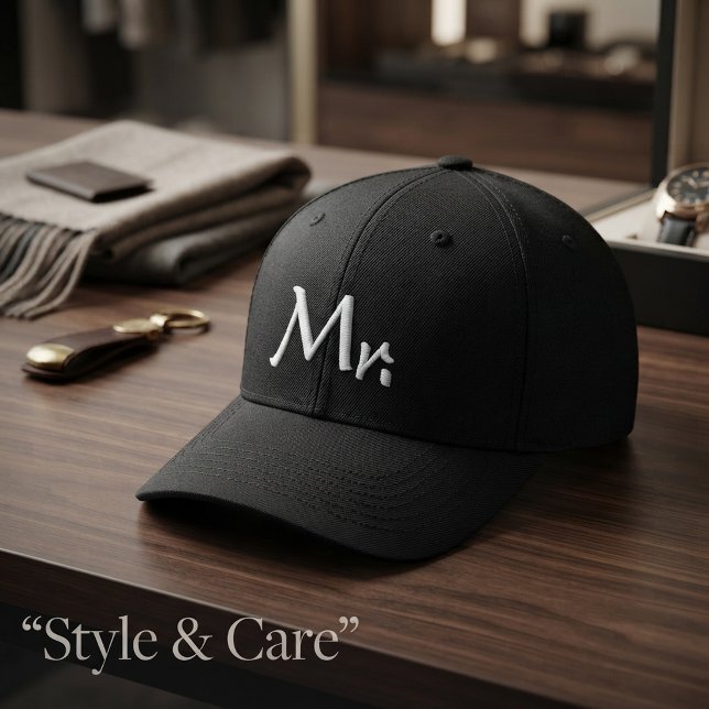 Personalised Mr Baseball Cap – Embroidered Style (Personalized Mr Baseball Cap – Embroidered Style)