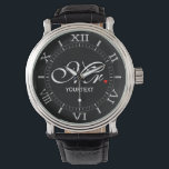 Personalised Mr. Husband Groom His Hers Newly Weds Watch<br><div class="desc">A classic monogram for Mr. and Mrs. for newly weds established couples mum dad girlfriend or boyfriend. A perfect last minute fashion watch gift idea. Mr. and Mrs. Husband Wife His Hers Newly Weds on a custom gift to wear or to share. Embroidery designs you can easily personalise are available...</div>