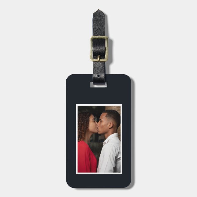 Personalised Mr. & Mrs.Custom Photo Luggage Tag (Front Vertical)