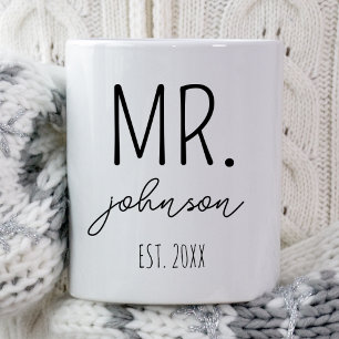 Personalised Mr Mrs Newlywed Wedding Party Present Mug