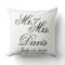 Personalised Mr. & Mrs. Throw Pillow